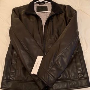 NWT Men’s Calvin Klein Genuine Leather Jacket